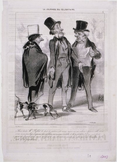 Der Tag des Junggesellen von Honoré Daumier